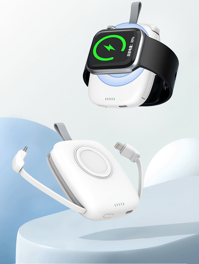 5000mAh power bank with hanging rope for smartphone and iwatch