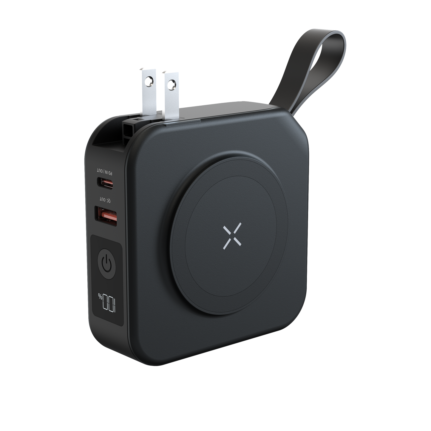 10000mAh multifunctional 5 in 1 power bank travel charger with type-c cable with AU/EU/US/UK plug