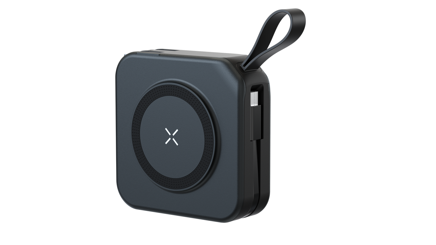 10000mAh multifunctional 5 in 1 power bank travel charger with type-c cable with AU/EU/US/UK plug