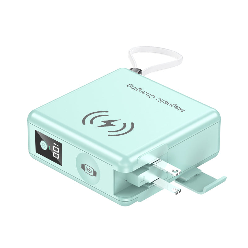15000mAh magnetic wireless charging power bank with iWatch charger with travel AU/EU/US/UK plug