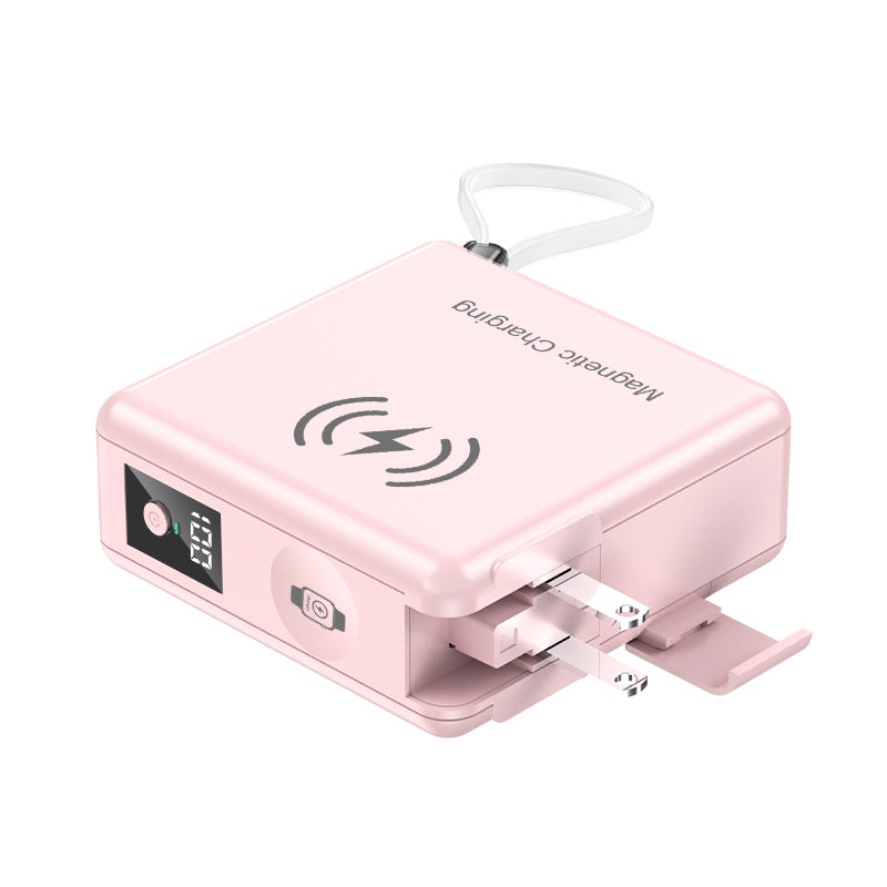 15000mAh magnetic wireless charging power bank with iWatch charger with travel AU/EU/US/UK plug
