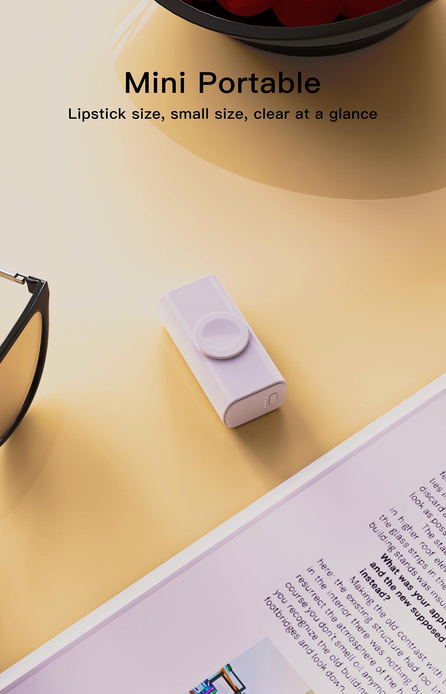 Latest 3 in 1 5000mAh portable power bank with Type-c &lighting two cables for Smartphone and iWatch