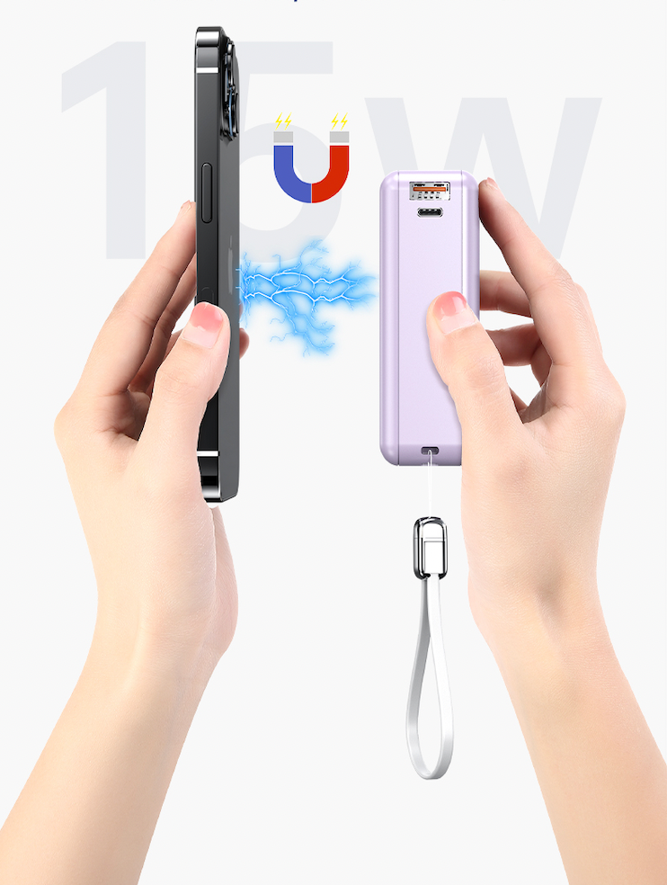 15000mAh magnetic wireless charging power bank with iWatch charger with travel AU/EU/US/UK plug