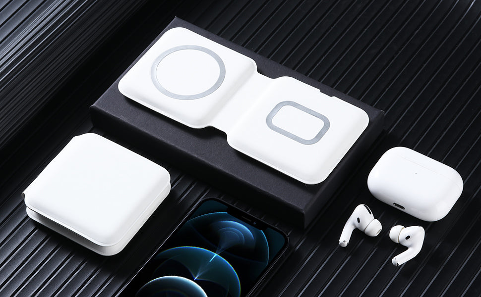 Foldable 2 in 1 15W Dual wireless charger Q600