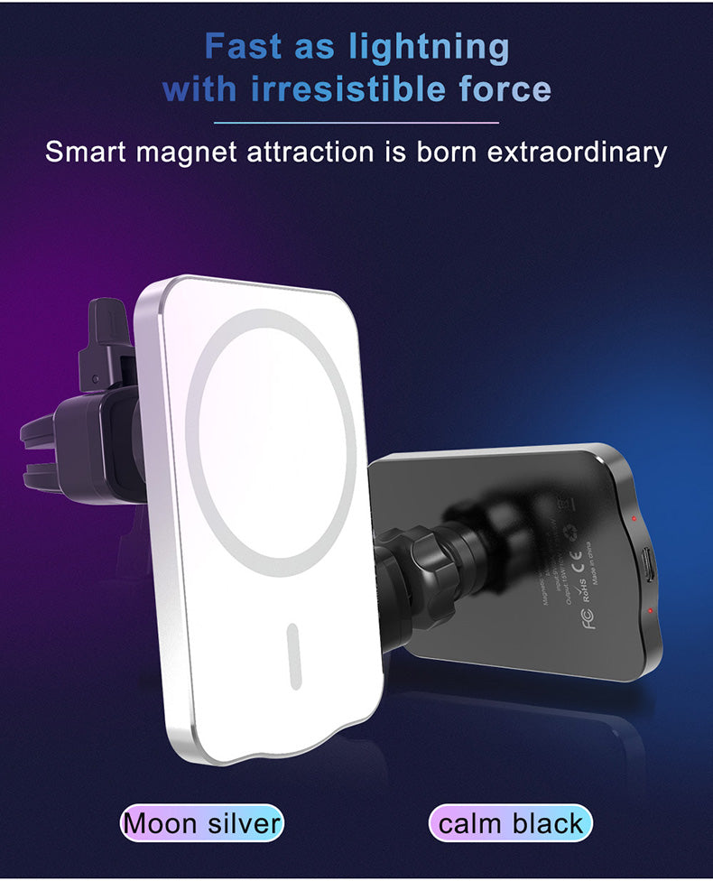 15w Magnetic Car Holder Wireless Charger B8