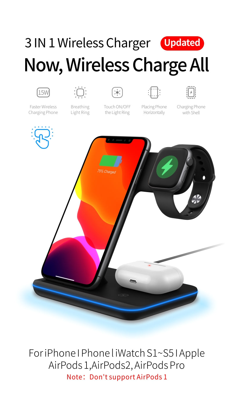 Hot selling 3 in 1 wireless charger Z5A