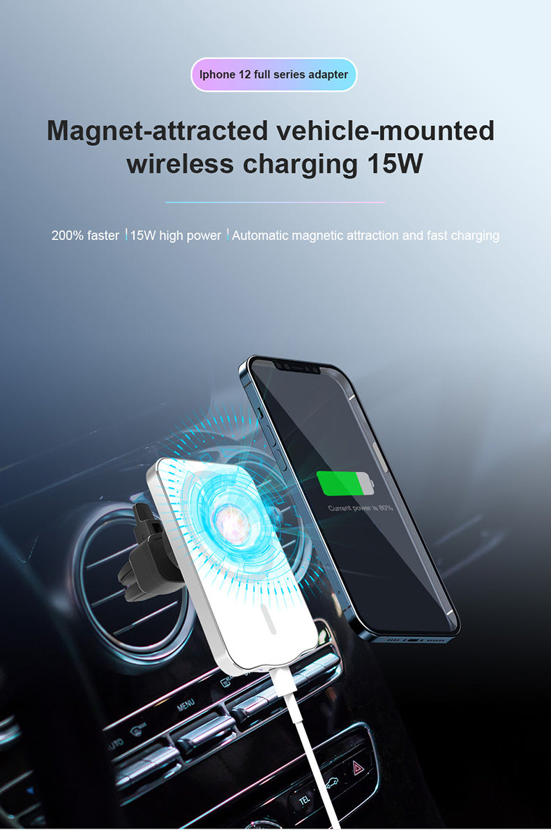 15w Magnetic Car Holder Wireless Charger B8