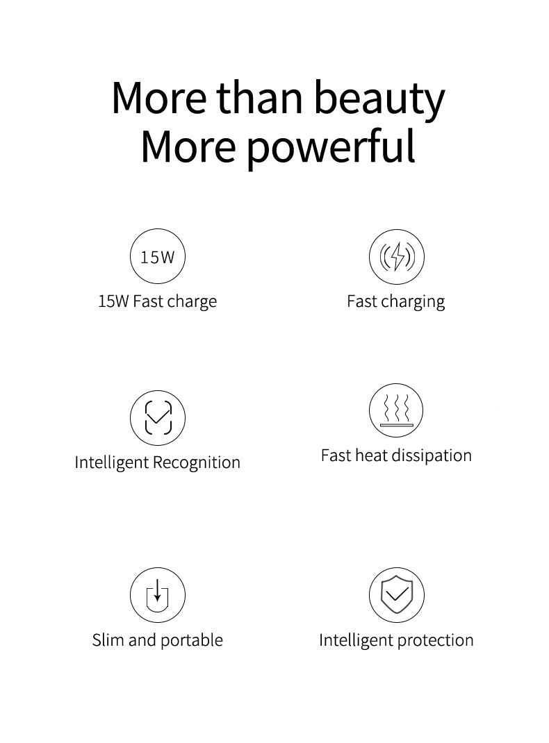High quality 15 W 10 W round wireless charger with QI EPP BPP certification 31