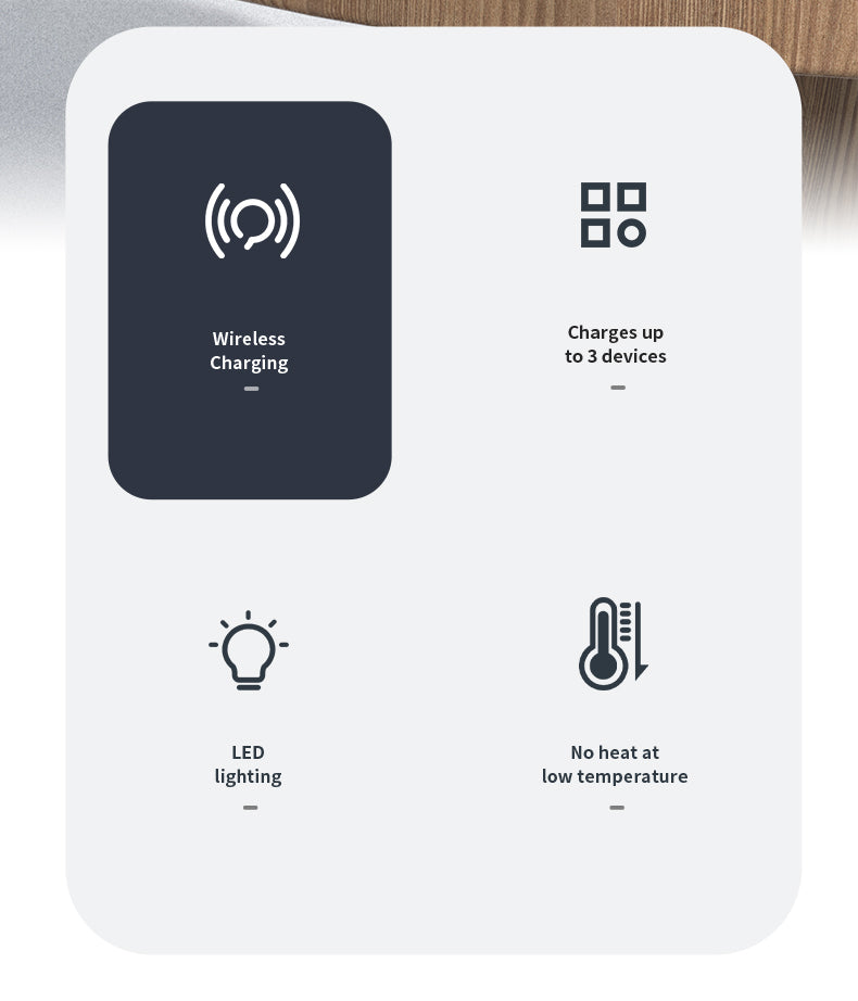 Magnetic 2-in-1 wireless charger with night light 992
