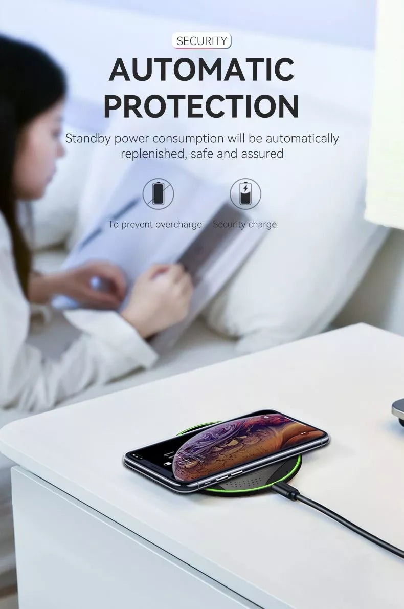 10W wirless charging pad with LED light 251