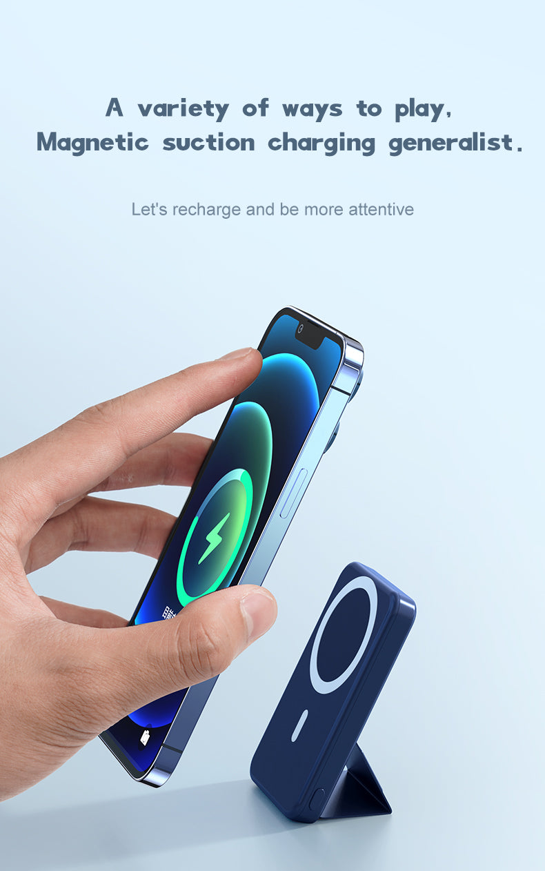 Magnetic 10000mAh foldable phone holder power bank A27-1