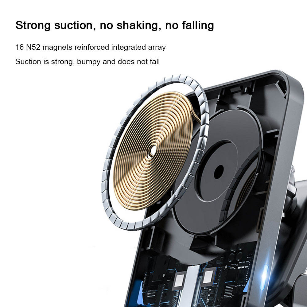 15W Magnetic fast charging car wireless charger bracket 987