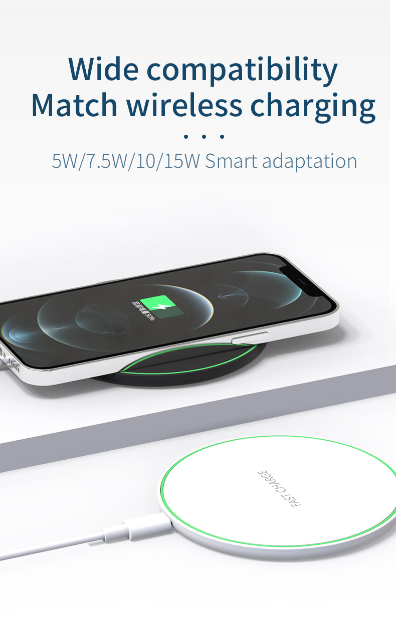 High quality 15 W 10 W round wireless charger with QI EPP BPP certification 31