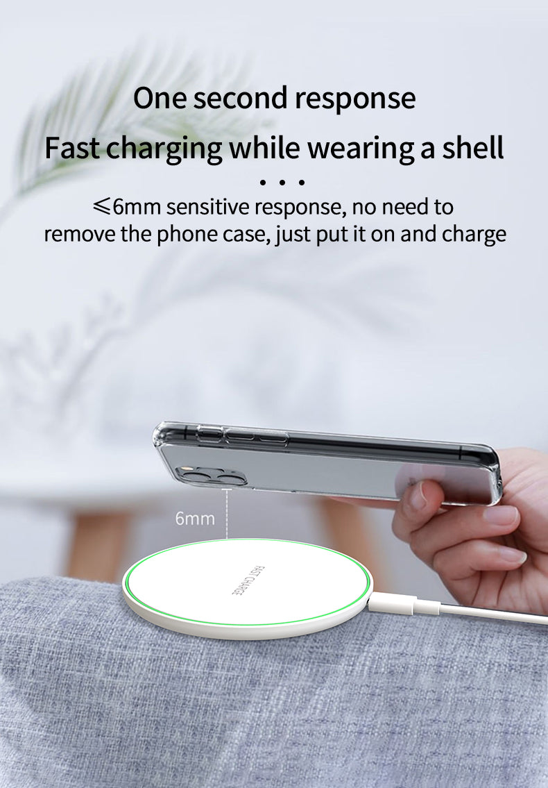 High quality 15 W 10 W round wireless charger with QI EPP BPP certification 31