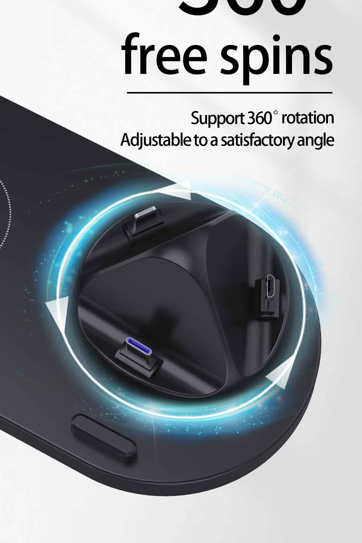 Lastest 6-in-1 wireless charging base for samrtphone for Airpods for iWatch for Samsung B07