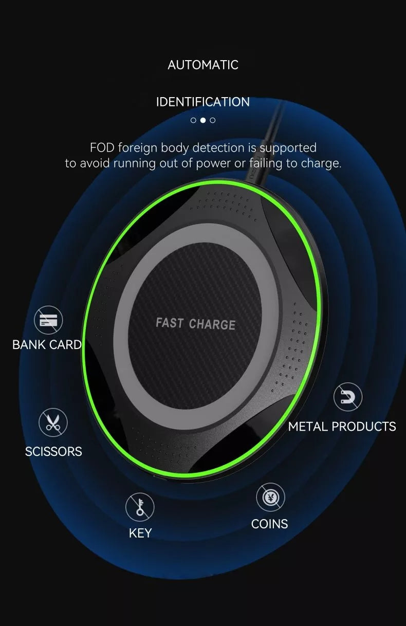 10W wirless charging pad with LED light 251