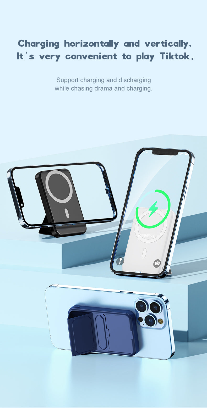 Magnetic 10000mAh foldable phone holder power bank A27-1