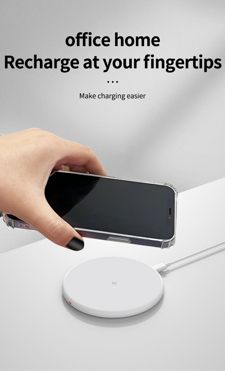 15W QI wireless fast chargeing round pad 52C