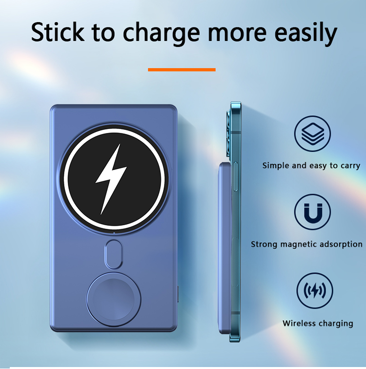 Innovative magnetic 3 in 1 wireless charging power bank N66
