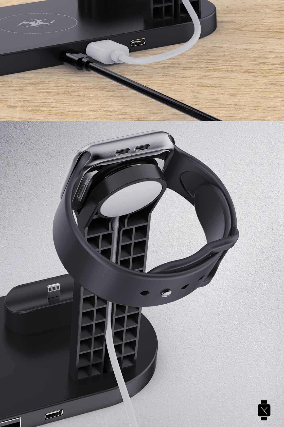 Lastest 6-in-1 wireless charging base for samrtphone for Airpods for iWatch for Samsung B07