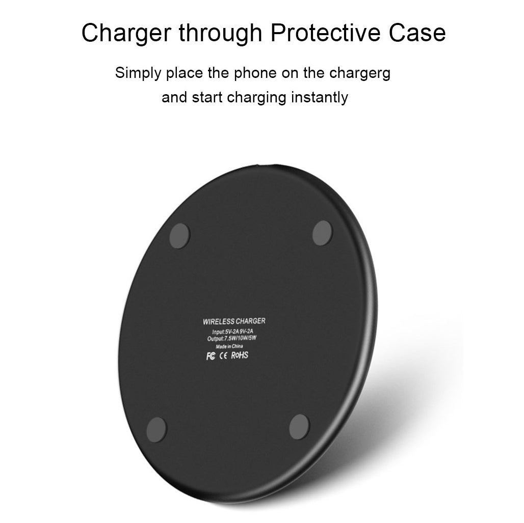 Hot selling Plaid pattern hardware backshell 10W wireless charger pad