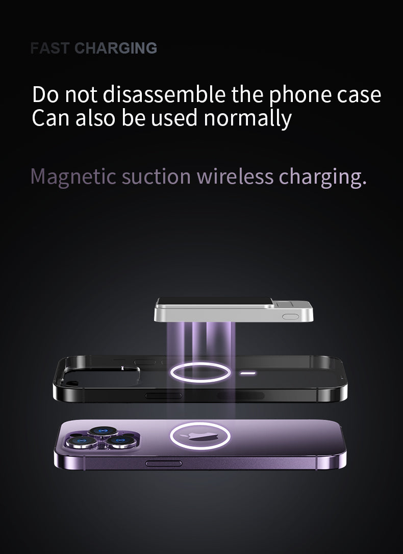 Ultra-thin magnetic 15W wireless charging power bank power display 22.5W PD Fast charging