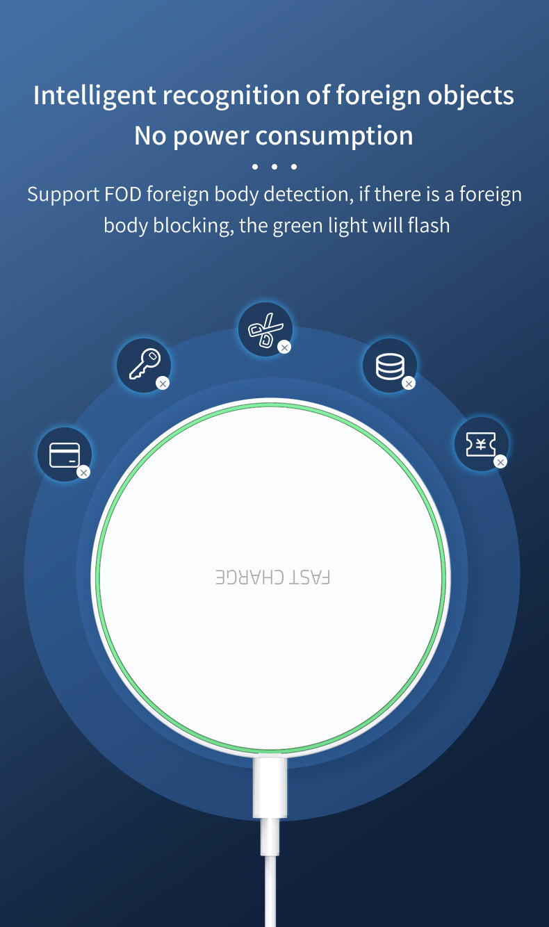 High quality 15 W 10 W round wireless charger with QI EPP BPP certification 31