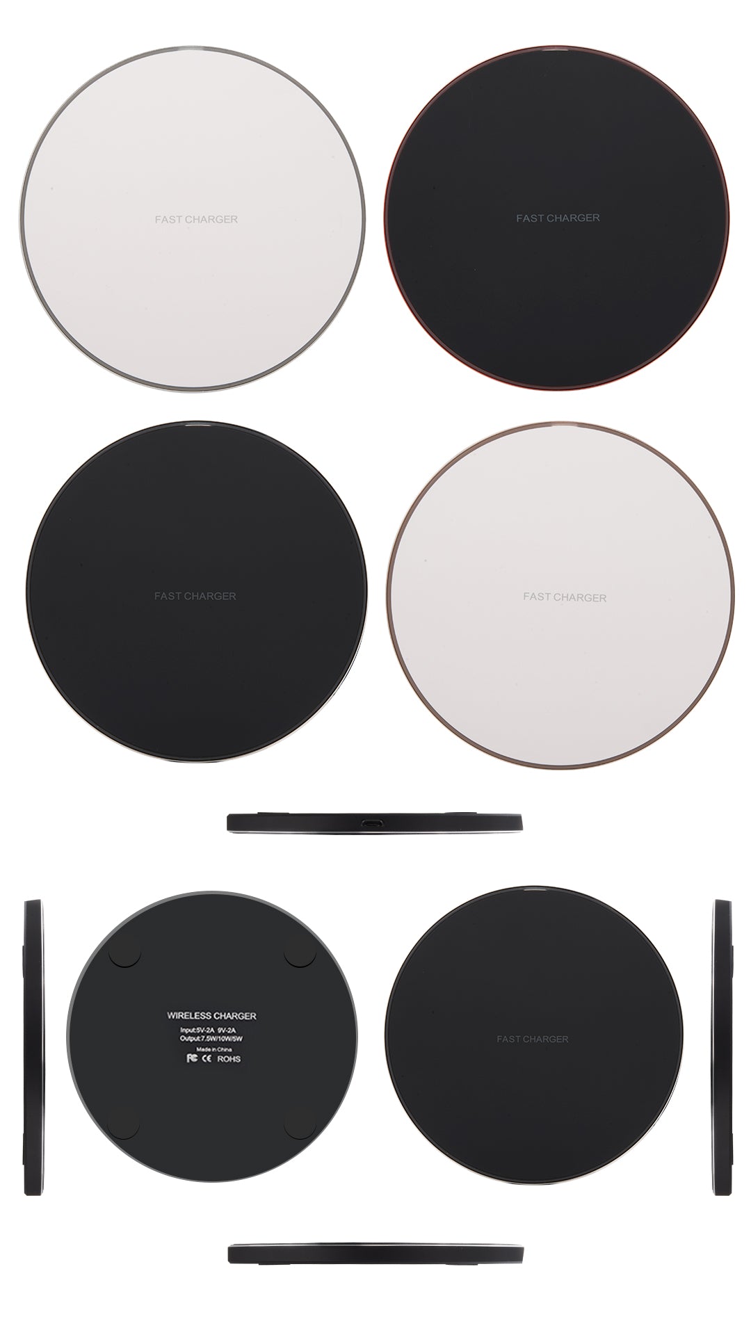 Best selling 10W 15W Acrylic panel + hardware bottom shell Wireless Charger Pad