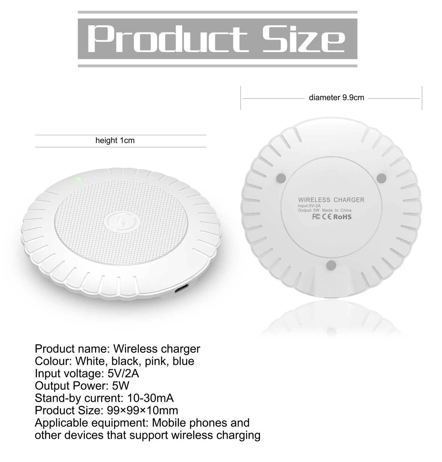 Gifts cheap 5W 10W wireless charger pad