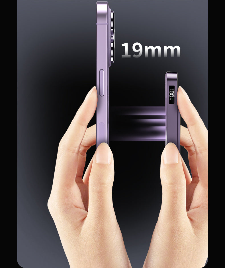 Ultra-thin magnetic 15W wireless charging power bank power display 22.5W PD Fast charging