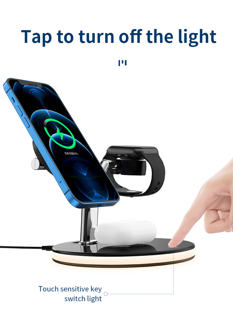 25W 3-in-1 magnetic wireless charger stand 970