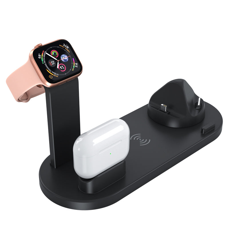 Lastest 6-in-1 wireless charging base for samrtphone for Airpods for iWatch for Samsung B07