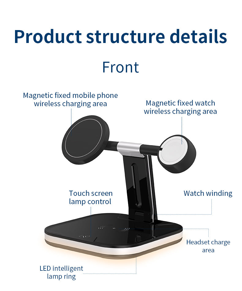 15W 3 in 1 Qi Magnetic Wireless Fast Charger for iPhone 971