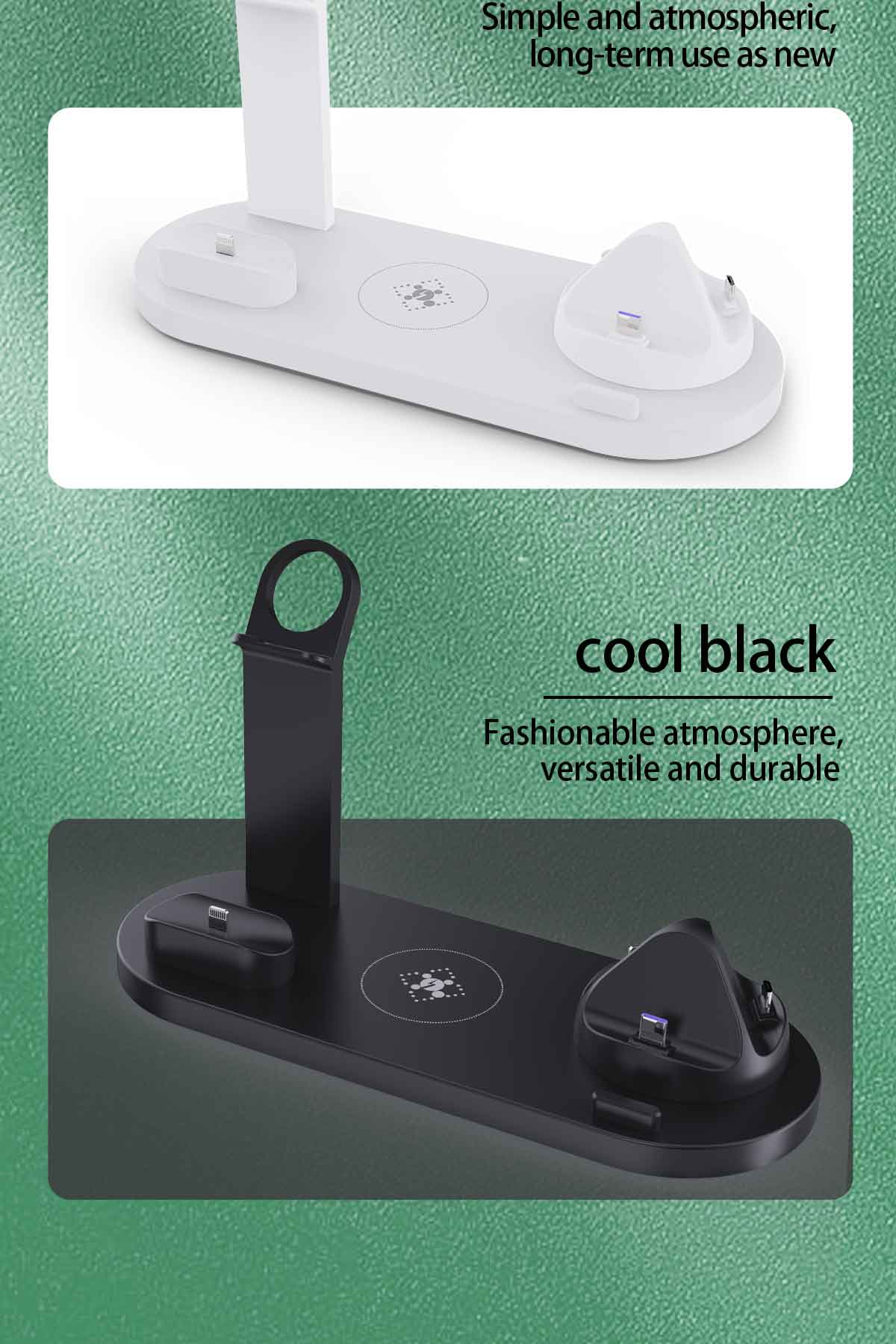 Lastest 6-in-1 wireless charging base for samrtphone for Airpods for iWatch for Samsung B07