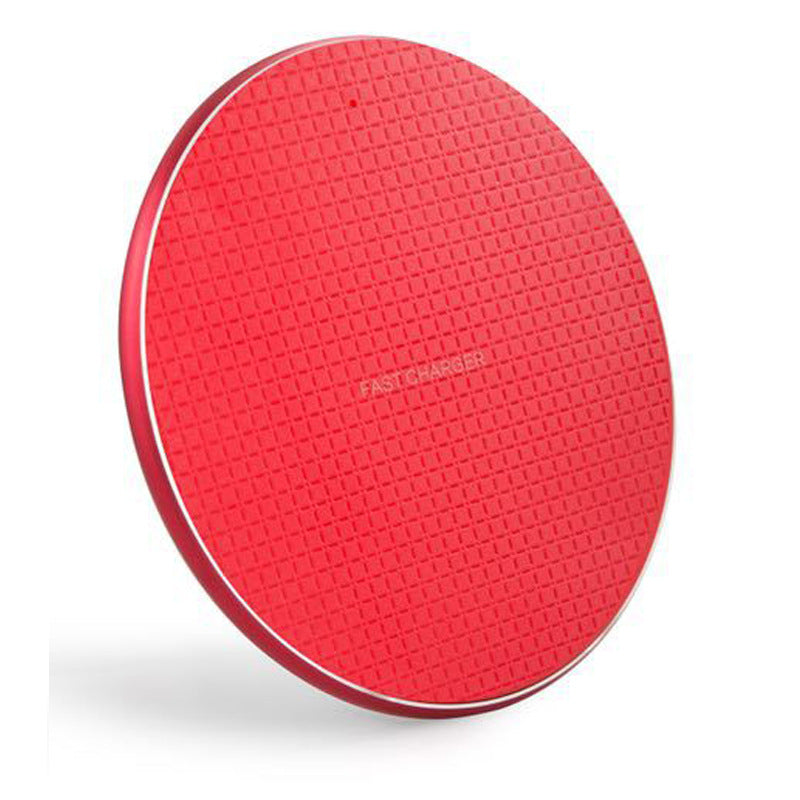 Hot selling Plaid pattern hardware backshell 10W wireless charger pad
