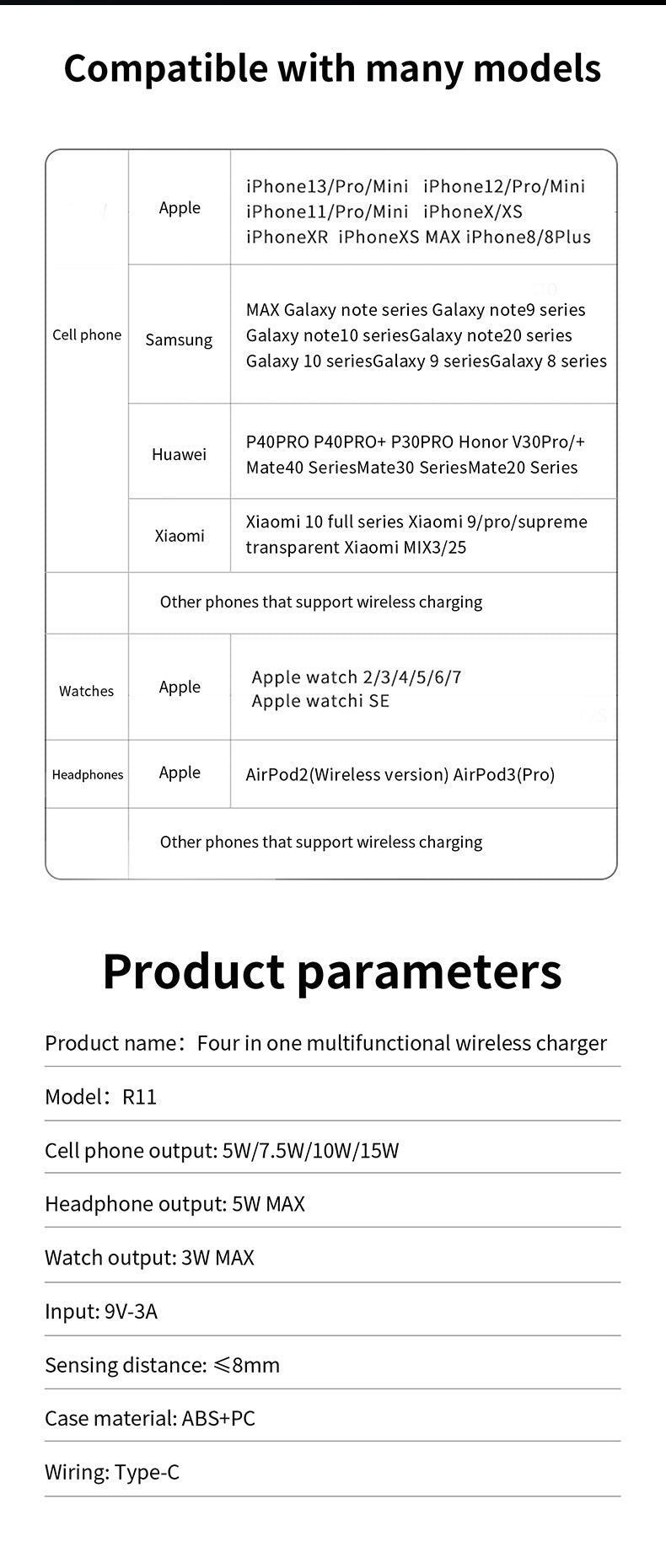 2023 trending products three in one electric lift multifunctional 4 in 1 wireless charger R11