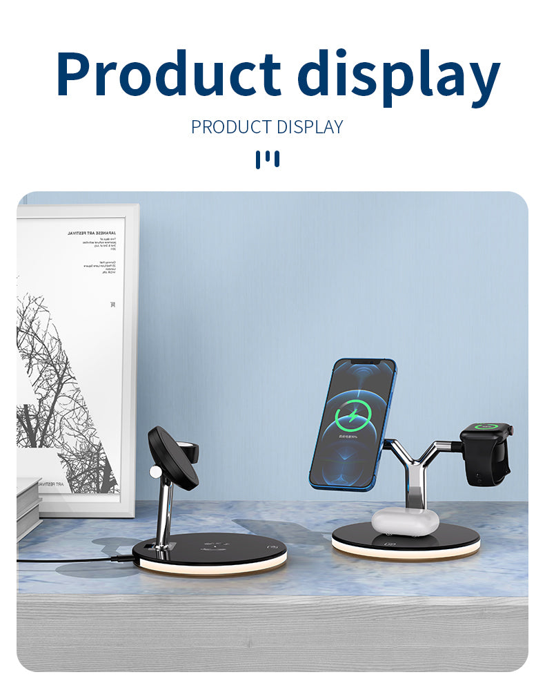 25W 3-in-1 magnetic wireless charger stand 970
