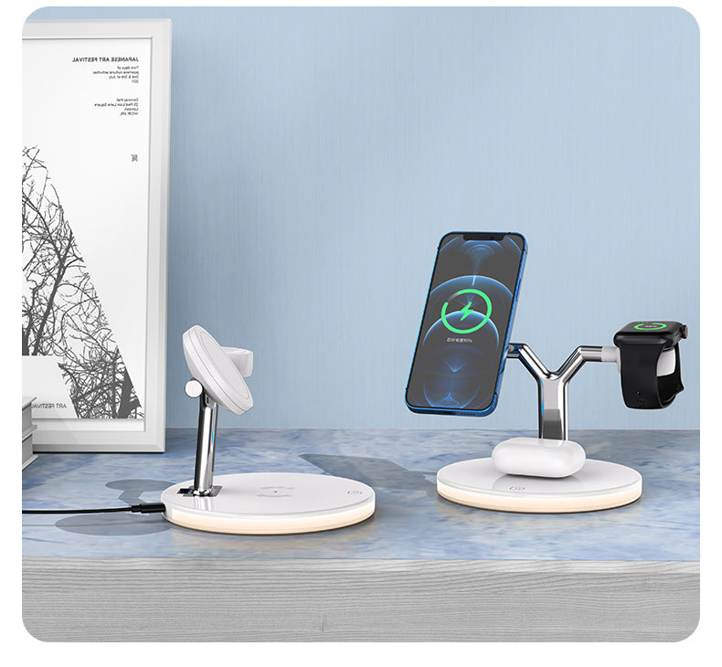 25W 3-in-1 magnetic wireless charger stand 970