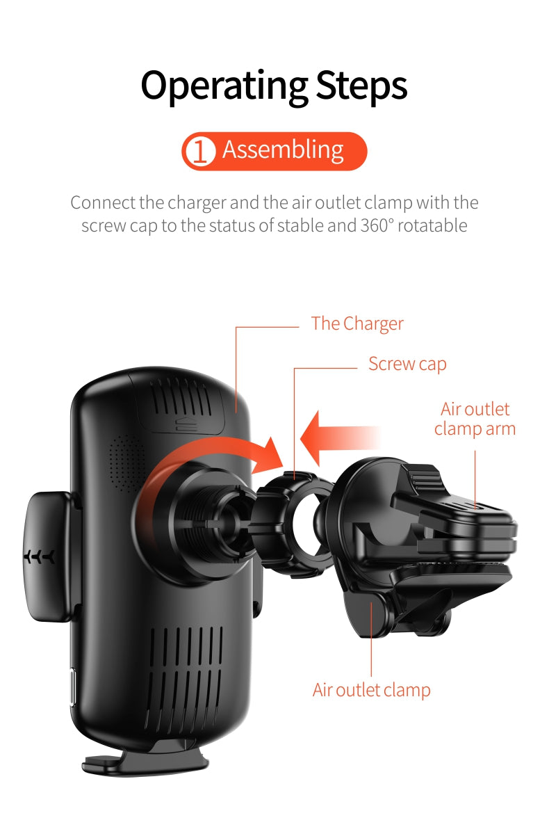 FOD Inductive Car Wireless Charger with aromatherapy