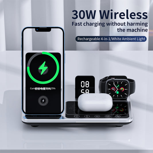 2023 trending products three in one electric lift multifunctional 4 in 1 wireless charger R11