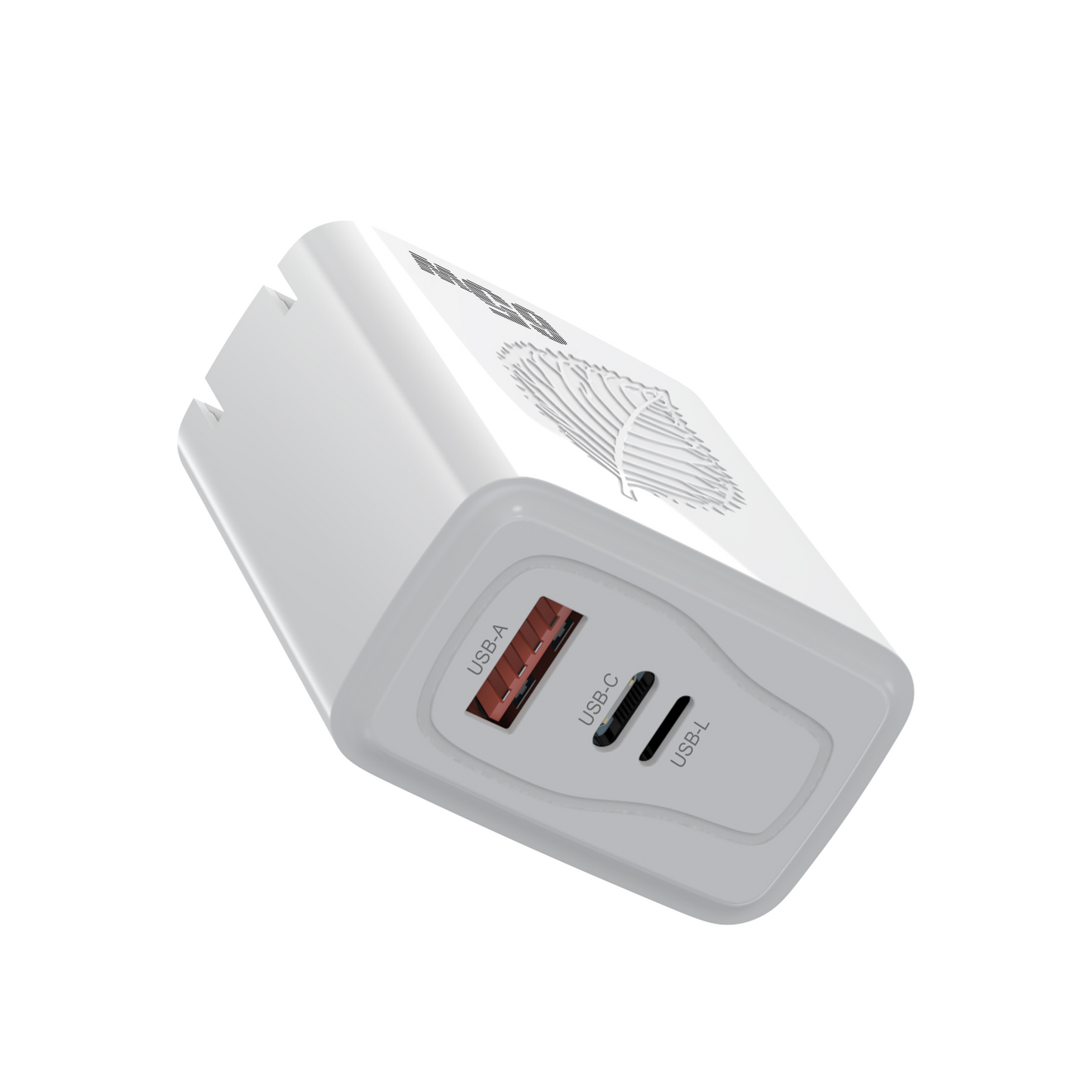 Gan Charger 65w 2c 1A 3 ports  adapter L to C reverse charging plug 20v 3.25a Pd Charger For Macbook Etl Pse Ce FCC Rohs  Certified