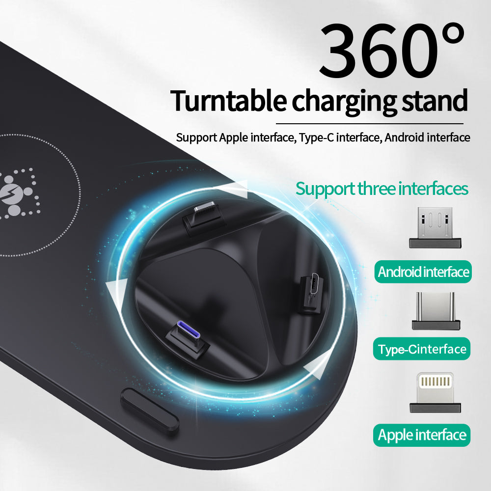 Lastest 6-in-1 wireless charging base for samrtphone for Airpods for iWatch for Samsung B07