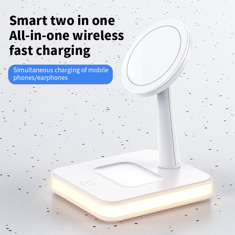 Magnetic 2-in-1 wireless charger with night light 992