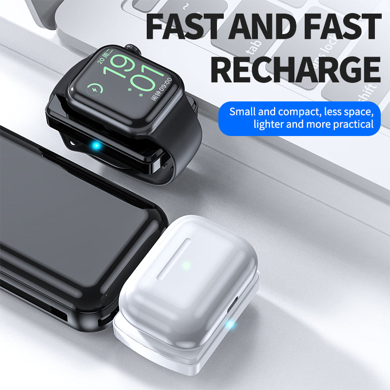 2 in 1 Double-sided wireless phone and apple watch charger charging battery life anytime 997