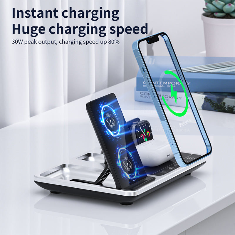 2023 trending products three in one electric lift multifunctional 4 in 1 wireless charger R11