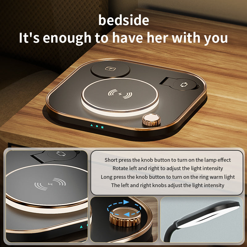 4 in 1 wireless charger with desk lamp X3