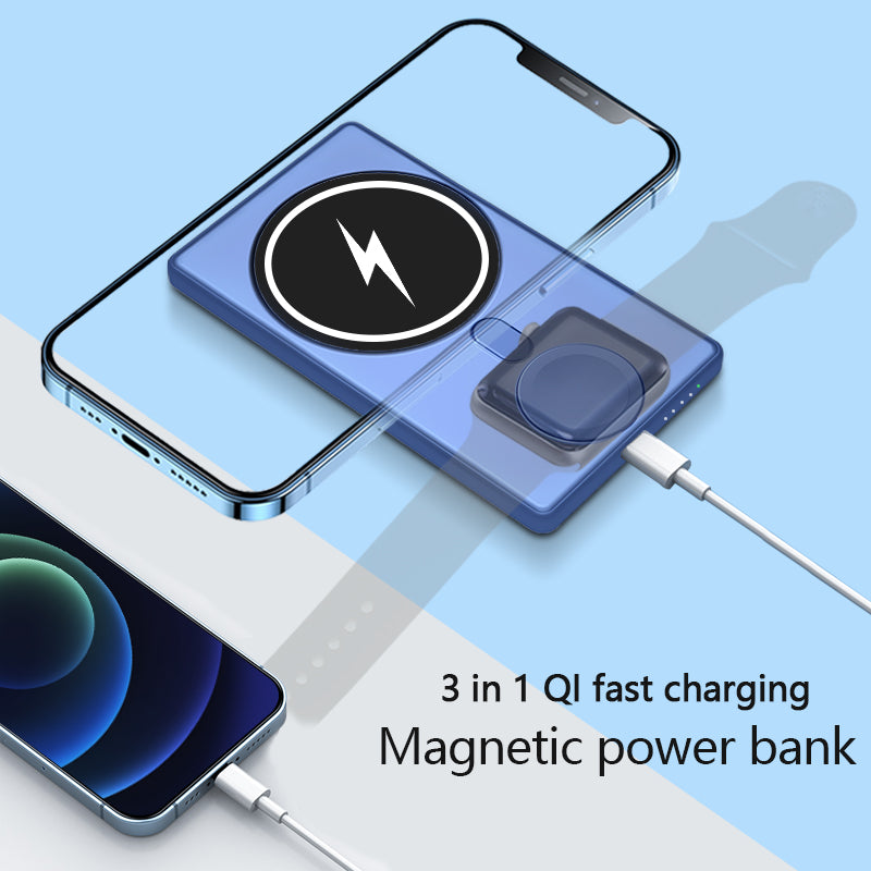 Innovative magnetic 3 in 1 wireless charging power bank N66