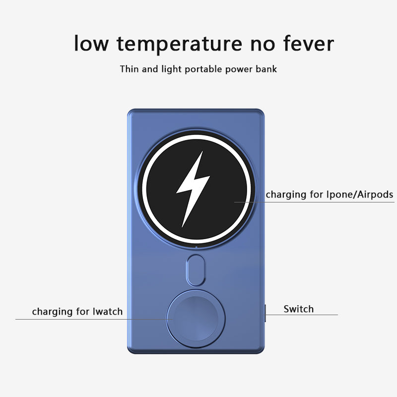 Innovative magnetic 3 in 1 wireless charging power bank N66