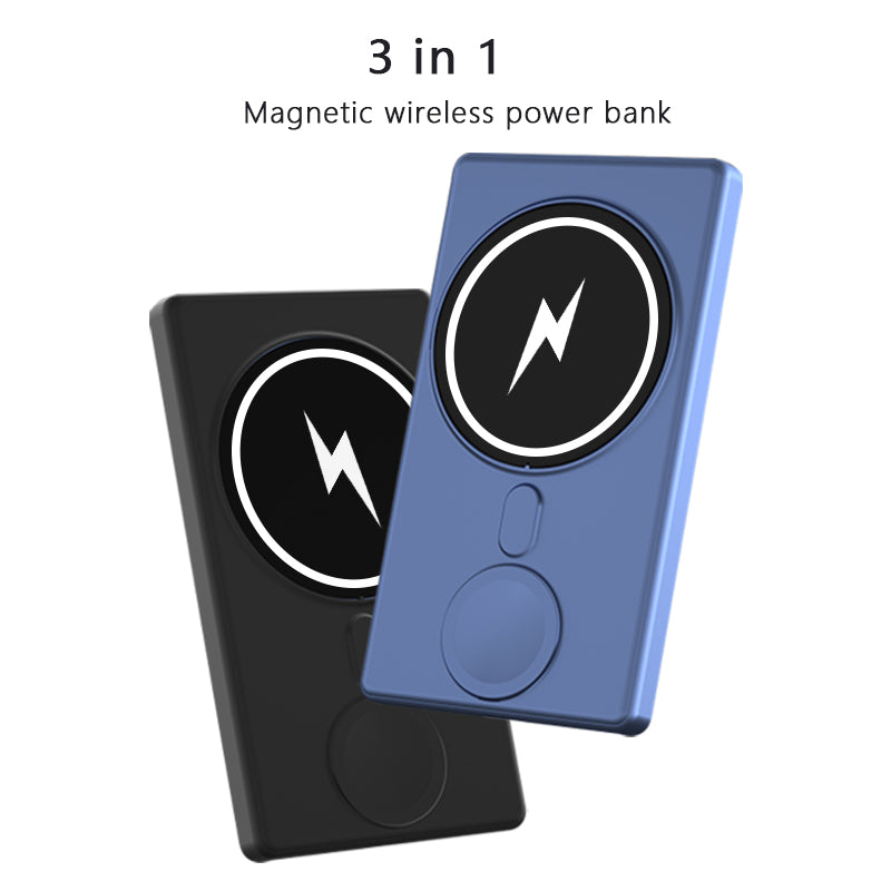 Innovative magnetic 3 in 1 wireless charging power bank N66