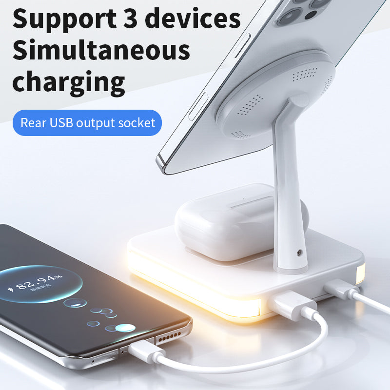 Magnetic 2-in-1 wireless charger with night light 992